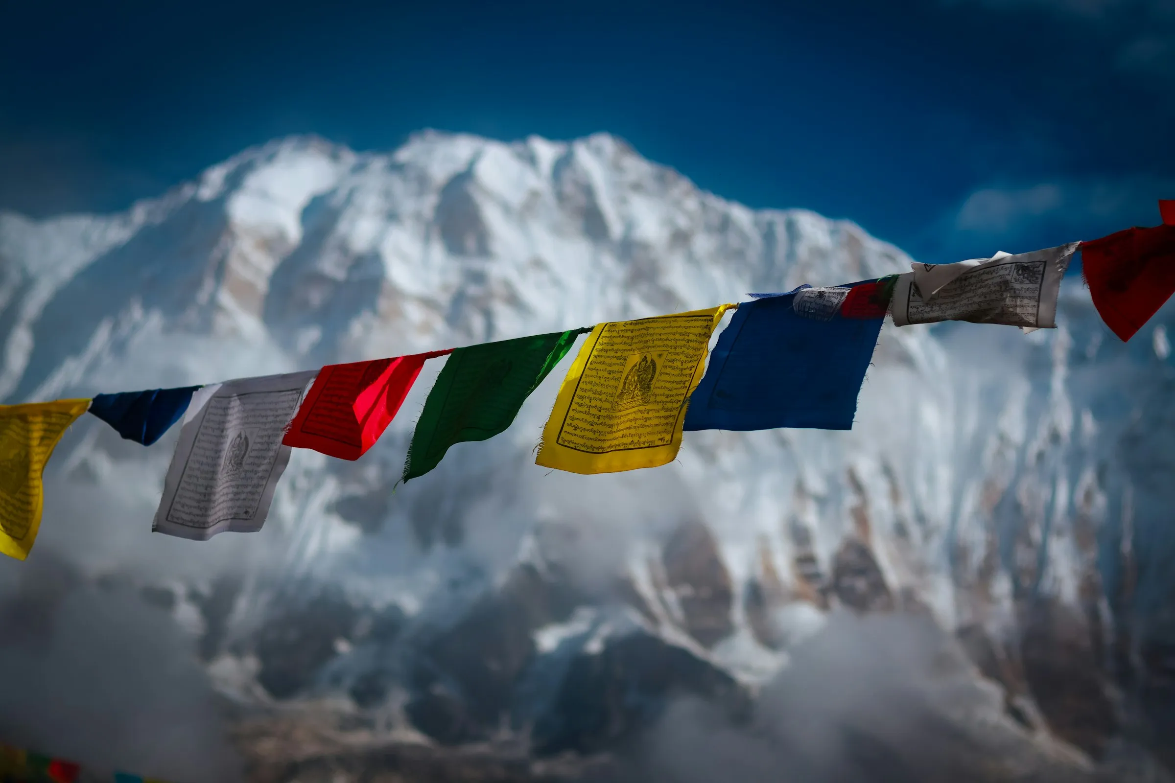Prayer flags on the Annapurna Base Camp trek